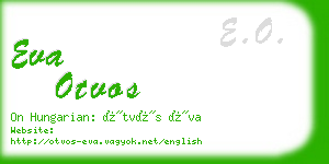 eva otvos business card